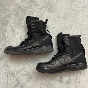 Nike SF Air Force 1 Triple Black 864024-003 High Top Men's Sneaker Size 10.5